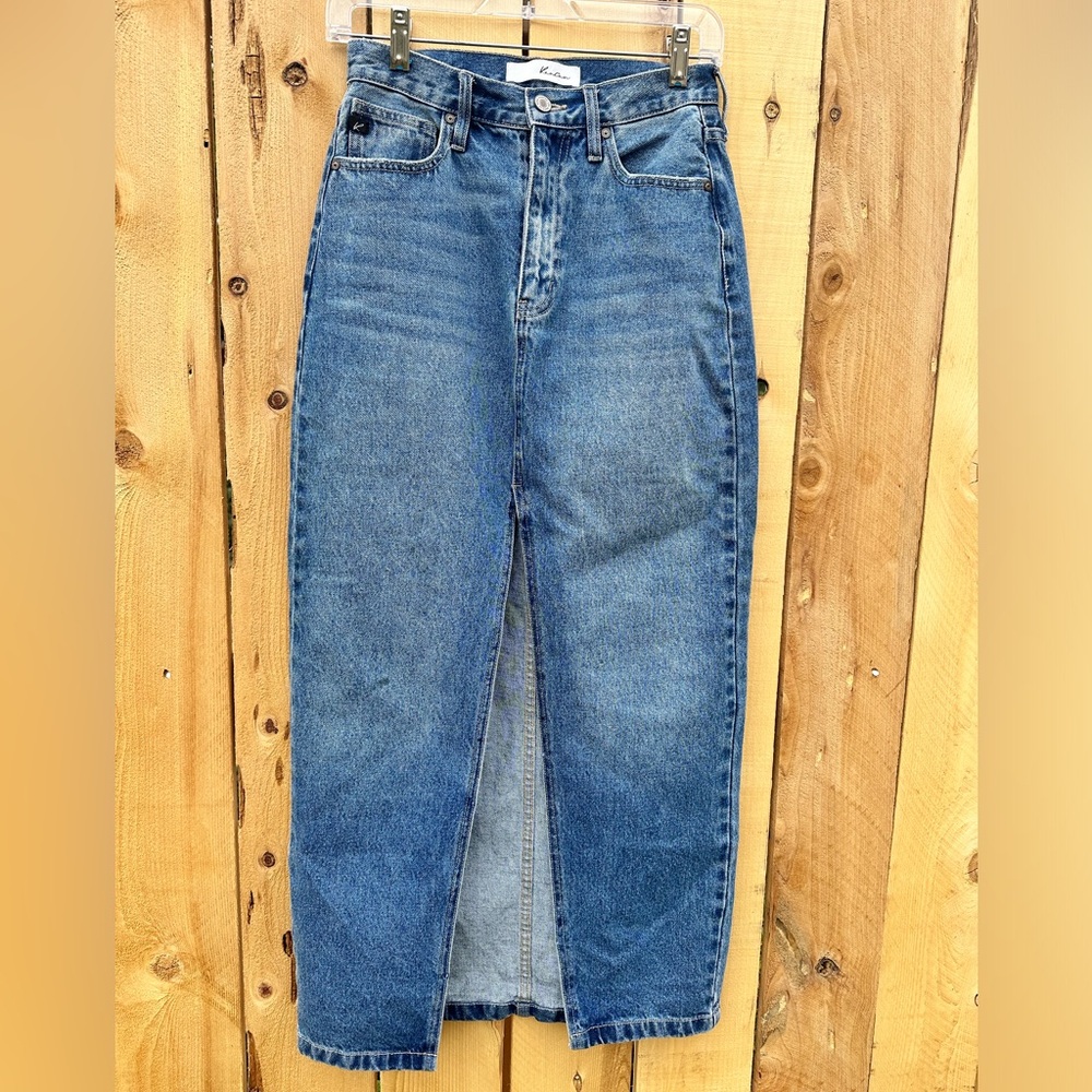 Kancan Denim Maxi Skirt